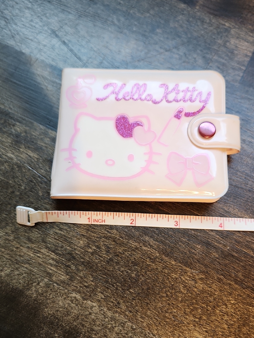 Hello Kitty Vintage 2004 Pink and White Glitter Card Holder Wallet - Picture 9 of 11